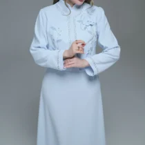 کت سارافون عروس آبی