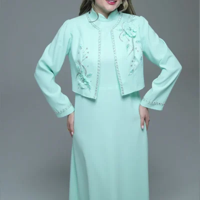 کت سارافون عروس سبز ابی
