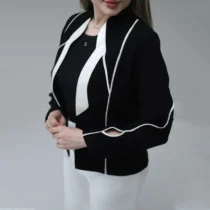 کت و شلوار زنانه گنجشک رنگ سفید